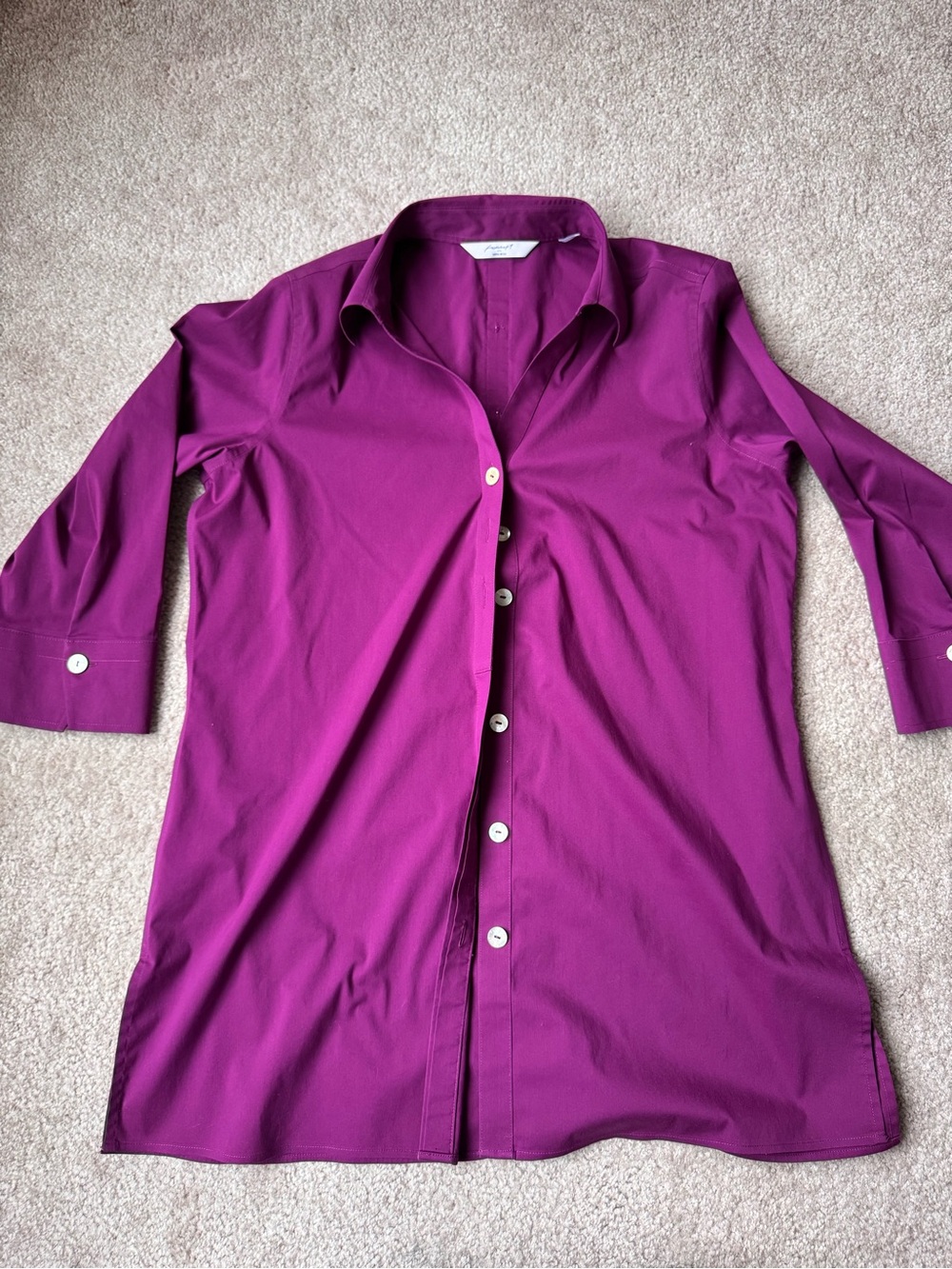 Foxcroft Non Iron Purple Button-Front Women’s Dress Shirt